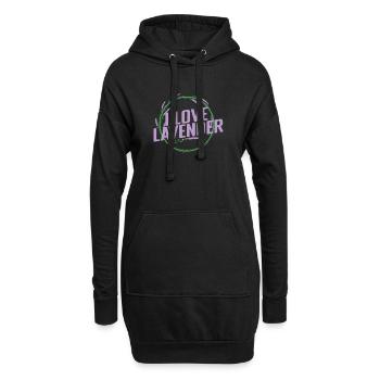 J’aime le parfum de jardin de plantes de lavande - Sweat-shirt à capuche long Femme - noir - Devant