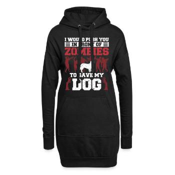 Dich Vor Zombies Drücken Um Meine Katze Zu Retten - Hoodie-Kleid - Schwarz - Vorne