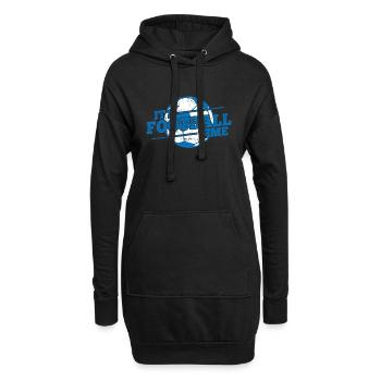 C’est l’heure du football, de l’entraînement ou de regarder la télévision - Sweat-shirt à capuche long Femme - noir - Devant