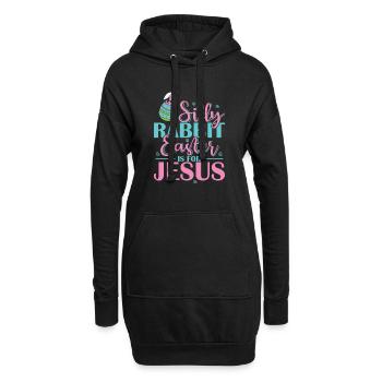 Silly Rabbit Pâques est pour les vacances de Jésus - Sweat-shirt à capuche long Femme - noir - Devant