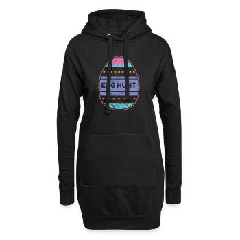 Chasse aux oeufs Oeufs de Pâques lapin de Pâques - Sweat-shirt à capuche long Femme - noir - Devant