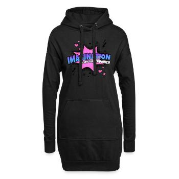 Phantasie Ist Meine Superkraft Eigenschaft - Hoodie-Kleid - Schwarz - Vorne