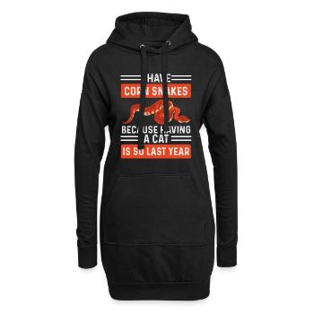 Corn Snake Lover Hide Terrarium Gear Serpents de maïs - Sweat-shirt à capuche long Femme - noir - Devant