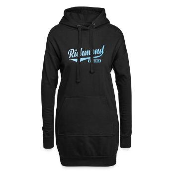 Richmond Stadt im Bundesstaat Virginia - Hoodie-Kleid - Schwarz - Vorne