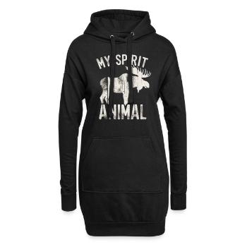 Moose - Mon animal de l’âme - Sweat-shirt à capuche long Femme - noir - Devant