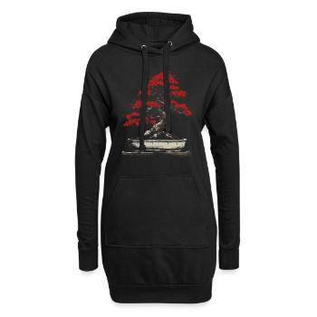 Bonsaï Culture japonaise Esthétique bouddhiste - Sweat-shirt à capuche long Femme - noir - Devant