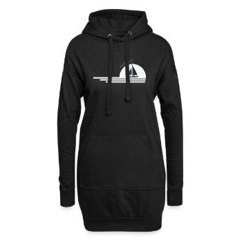 Voilier Voile Sports nautiques - Sweat-shirt à capuche long Femme - noir - Devant