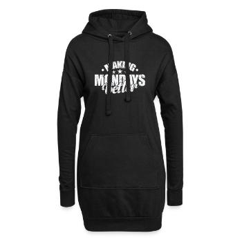 Améliorer les lundis - Sweat-shirt à capuche long Femme - noir - Devant