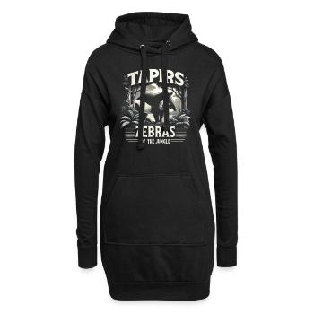 Tapire - Die Zebras des Dschungels - Hoodie-Kleid - Schwarz - Vorne