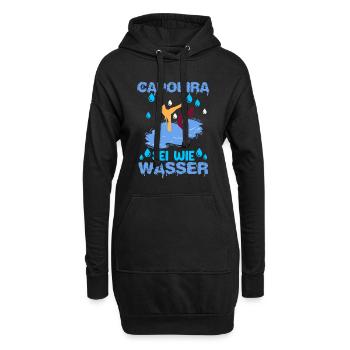 Capoeira ist wie die Gestalt des Wassers - Hoodie-Kleid - Schwarz - Vorne