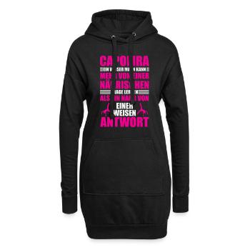 Capoeira und weise Antworten - Hoodie-Kleid - Schwarz - Vorne
