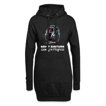 Chemise gamer Ne dérangez pas les jeux en cours - Sweat-shirt à capuche long Femme - noir - Devant