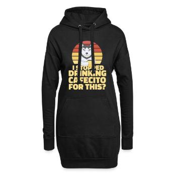 Cafecito Accessoires & Bekleidung für kubanische Liebhaber - Hoodie-Kleid - Schwarz - Vorne