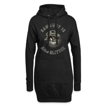 Sawdust Is Man Glitter Schreiner Tischler Geschenk - Hoodie-Kleid - Schwarz - Vorne