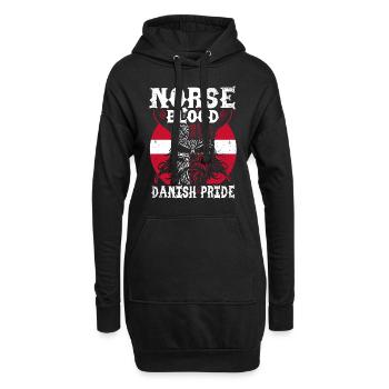 Danemark : Nordic Blood - Danish Pride - Sweat-shirt à capuche long Femme - noir - Devant