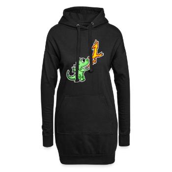 1 an - Inscription à l’école - Motif Dragon - Numéro 1 - Sweat-shirt à capuche long Femme - noir - Devant