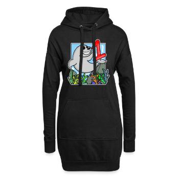 1 an - inscription à l’école - Motif lion de mer - Numéro 1 - Sweat-shirt à capuche long Femme - noir - Devant