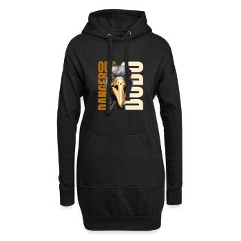 Dodo sauvage - Sweat-shirt à capuche long Femme - noir - Devant