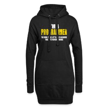 Programmeur Drôle Profession Collègues Cadeau - Sweat-shirt à capuche long Femme - noir - Devant