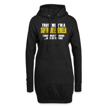 Croyez-moi, je suis un ingénieur logiciel cadeau - Sweat-shirt à capuche long Femme - noir - Devant