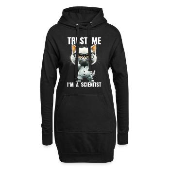 Trust Me I'm A Scientist Meme Wissenschaft Katze - Hoodie-Kleid - Schwarz - Vorne