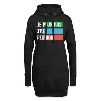 Ich kann keine Besprechung abhalten - Hoodie-Kleid - Schwarz - Vorne