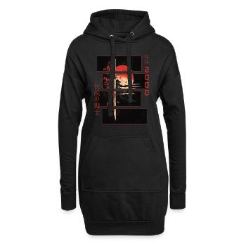 Japanische Zeichen Krieger Vintage 2000 Geburtstag - Hoodie-Kleid - Schwarz - Vorne
