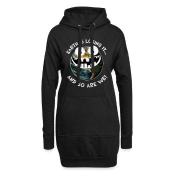 La Terre La perdre Terre Environnement Planète Durable - Sweat-shirt à capuche long Femme - noir - Devant