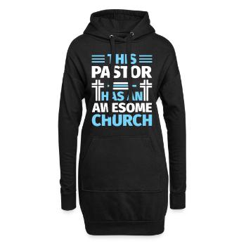 Prêtre Pasteur Don pour les chrétiens - Sweat-shirt à capuche long Femme - noir - Devant