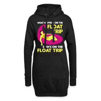 Flotteur d’été Rivière Tubing Fête Tenue de plage - Sweat-shirt à capuche long Femme - noir - Devant