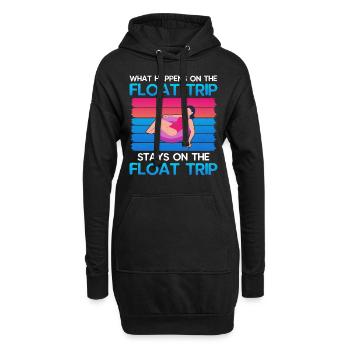Flotteur d’été Rivière Tubing Fête Tenue de plage - Sweat-shirt à capuche long Femme - noir - Devant