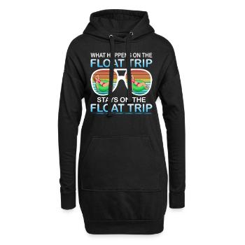 Flotteur d’été Rivière Tubing Fête Tenue de plage - Sweat-shirt à capuche long Femme - noir - Devant