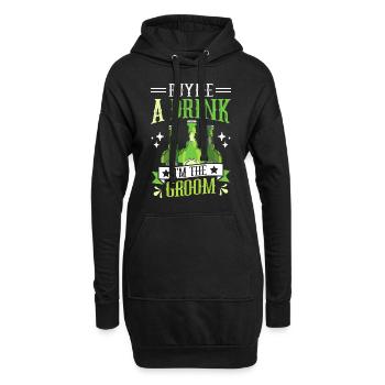 Junggesellenpartys Biertrinken Biertrinker Party - Hoodie-Kleid - Schwarz - Vorne