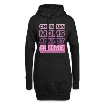 Mères chrétiennes vs Anime - Sweat-shirt à capuche long Femme - noir - Devant