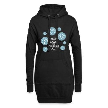 Restez calme et cultivez sur les bactéries - Sweat-shirt à capuche long Femme - noir - Devant