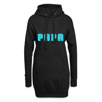 PAPA. VATERTAG. FROHER VATERTAG. ALLES GUTE ZUM GEBURTSTAG. - Hoodie-Kleid - Schwarz - Vorne