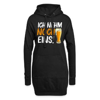 Ich nehm noch eins! - Hoodie-Kleid - Schwarz - Vorne