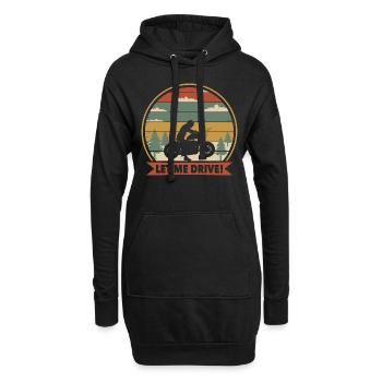 Laissez-moi conduire des motocyclistes - Sweat-shirt à capuche long Femme - noir - Devant