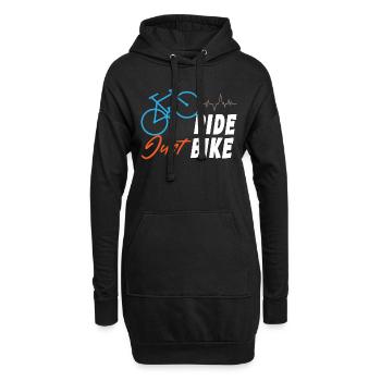 Just Ride Bike - Hoodie-Kleid - Schwarz - Vorne
