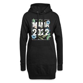 Werdende Mama 2022 Schwangerschaft Geburt Baby - Hoodie-Kleid - Schwarz - Vorne