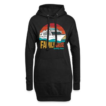 Familien Kreuzfahrt - Hoodie-Kleid - Schwarz - Vorne