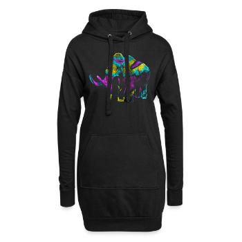 Mammouth - Sweat-shirt à capuche long Femme - noir - Devant