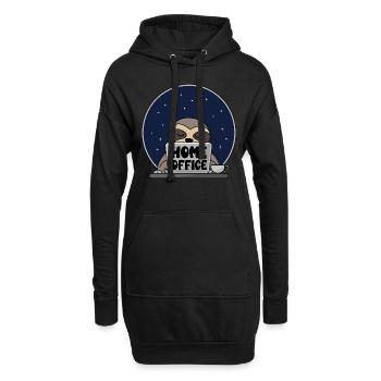 Homeoffice - Hoodie-Kleid - Schwarz - Vorne