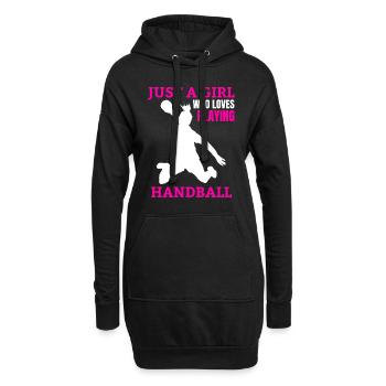 Handballerin Frauenhandball Damen Handball Mädchen - Hoodie-Kleid - Schwarz - Vorne