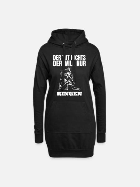 Ringer Wrestling lustige Geschenk Spruch Ringen - Hoodie-Kleid - Schwarz