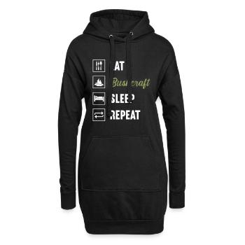Manger Bushcraft Sommeil Répéter / Bushcraft - Sweat-shirt à capuche long Femme - noir - Devant