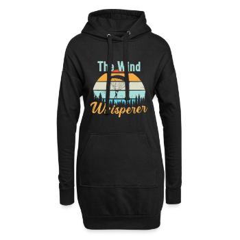 The Wind Whisperer / Parachutisme - Sweat-shirt à capuche long Femme - noir - Devant