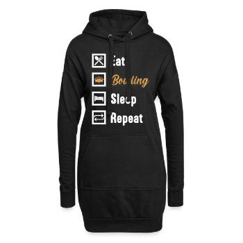 Manger Bowling Sleep Repeat / Bowling - Sweat-shirt à capuche long Femme - noir - Devant