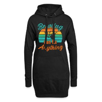 Bowling peut réparer n’importe quoi / Bowling - Sweat-shirt à capuche long Femme - noir - Devant