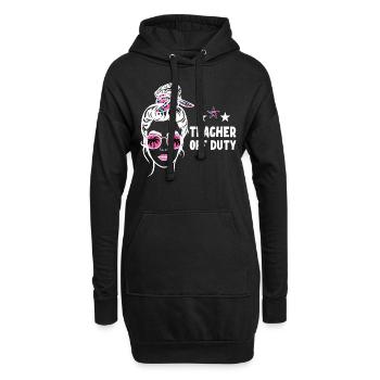 Teacher Off Duty Lehrer außer Dienst - Hoodie-Kleid - Schwarz - Vorne